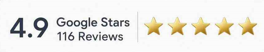 google 4.9 stars logo